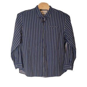 Tommy Bahama‎ Button Down Island Modern Fit Flannel Shirt Size XL Blue Stripes